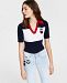 Tommy Jeans Cropped Colorblock Polo Sweater