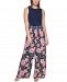 Vince Camuto Floral-Print Sleeveless Jumpsuit