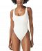 Vince Camuto Ribbed High-Leg Cut-Out One-Piece Swimsuit Women's Swimsuit