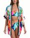 La Blanca Mixed-Print Kimono Cover-Up Women's Swimsuit