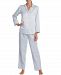 Miss Elaine Brushed Back Satin Notch-Collar Pajama Set