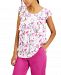 Charter Club Sleeveless Printed Top, Created for Macy's