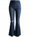 Tinseltown Juniors' Distressed High Rise Flare Jeans