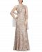 Alex Evenings Sequin Lace Long Dress With Chiffon Shawl
