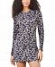 BCBGeneration Printed Scrunched-Sleeve Dress