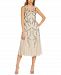 Adrianna Papell Embroidered Mesh-Overlay Dress