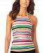 Anne Cole Painted Stripe High-Neck Tankini Top Women's Swimsuit