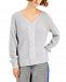 Style & Co Cable-Front V-Neck Sweater, Created for Macy's