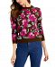 Charter Club Floral Crewneck Sweater, Created for Macy's