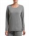 Hue Plus Size Solid Long Sleeve Lounge T-Shirt