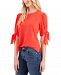 CeCe Bow-Detail Puff-Sleeve Blouse