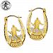 Spotlight Elvis Presley Women's 18K Gold-Plated Hoop Earrings With Crystals