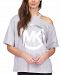 Michael Michael Kors Cold-Shoulder Logo T-Shirt