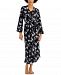 Charter Club Brushed Knit Floral Print Robe, Created for Macy's