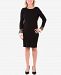 Ny Collection Colorblocked Bell-Sleeve Sweater Dress