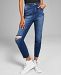 And Now This Women's Zipper Fly Slim Straight-Leg Jeans