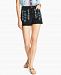 Inc International Concepts Luxe Cotton Embroidered Denim Shorts, Created for Macy's