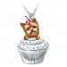 Sweetest Pupcake Women's Yorkie Pendant Necklace Featuring A Fully Sculpted & Hand Enameled Yorkie In A Cupcake & Adorned With A Swarovski Crystal Accent