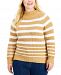 Style & Co Striped Funnel-Neck Sweater, Created for Macy's