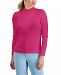 Karen Scott Cotton Solid Rib Mock-Neck Sweater, Created for Macy's