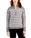 Style & Co Striped Half-Zip Sweater, Created for Macy's