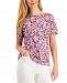 Charter Club Cotton Ditsy Floral-Print Top, Created for Macy's