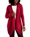 Jm Collection Textured Hem Cascade-Front Cardigan, Created for Macy's