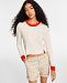 Tommy Jeans Contrast-Trim Cable-Knit Sweater