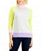 Charter Club Long Sleeve Colorblocked Turtleneck Sweater, Created for Macy's