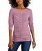 Inc International Concepts Ruched Long-Sleeve Top, Created for Macy's