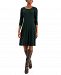 Nine West Scoop-Neck Cable-Knit Sweater Dress
