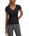 Inc International Concepts Cotton Beaded-Fringe-Trim V-Neck Top, Created for Macy's