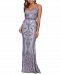 Betsy & Adam Sequin-Embellished Gown