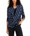 Fever Twisted Front Waffle Knit Top