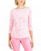 Charter Club Cotton Dream Meadow Printed Top, Created for Macy's