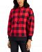 Style & Co Plaid Boyfriend Hoodie, Created for Macy's