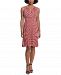 London Times Women's Printed Pleated Fit & Flare Dress