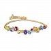 Colours Of Beauty 18K Gold-Plated Bolo-Style Bracelet Featuring Over 5 Carats Of Gemstones Including Amethyst, Blue Topaz, Citrine, Garnet & Peridot