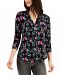 Charter Club 3/4-Sleeve Floral-Print Top, Created for Macy's