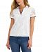 Charter Club Lace Polo Top, Created for Macy's