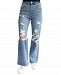 Almost Famous Juniors' Ripped Straight-Leg Jeans