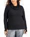 Id Ideology Plus Size Cowlneck Knit Top, Created for Macy's