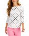 Charter Club Cotton Printed Top, Created for Macy's