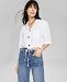 And Now This Women's Tie-Hem Cropped Shirt