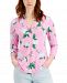 Charter Club Floral-Print 3/4-Sleeve Knit Top, Created for Macy's