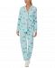 Cuddl Duds Printed Notch-Collar Pajama Set
