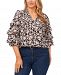Vince Camuto Plus Size Ruched Balloon-Sleeve Blouse