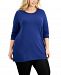 Id Ideology Plus Size Side-Snap Tunic Top, Created for Macy's