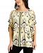 Jm Collection Printed Flutter-Sleeve Top, Created for Macy's