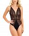Inc International Concepts Women's Lace Plunge Bodysuit, Created for Macy's